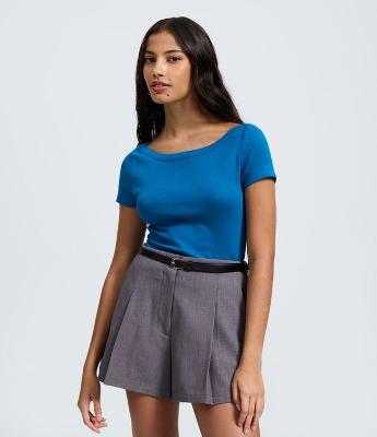 Blusa em Modal com Decote Canoa