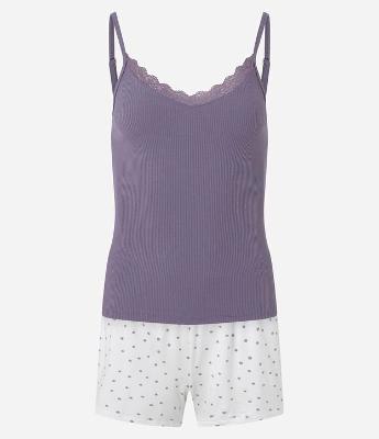 Pijama Short Doll em Ribana Poá