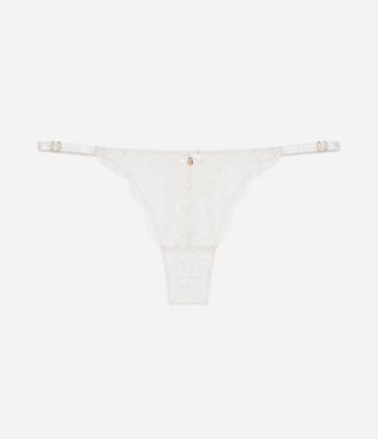 Calcinha String Fio em Renda Floral