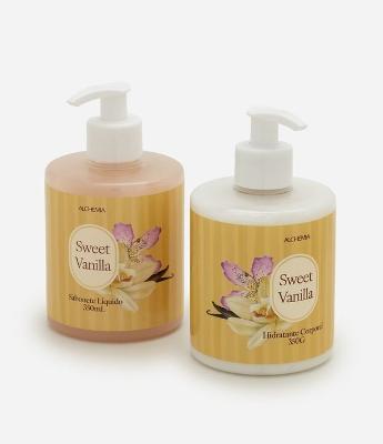 Kit Corporal Alchemia Sweet Vanilla com Sabonete Liquido 350ml + Hidratante 350ml 