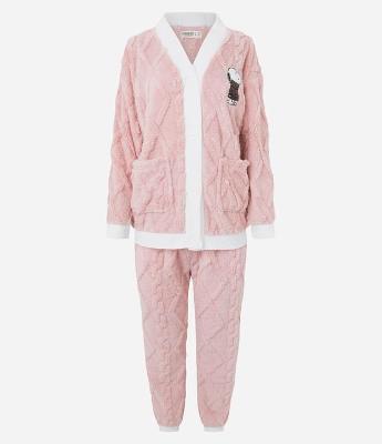 Pijama Longo em Fleece Snoopy