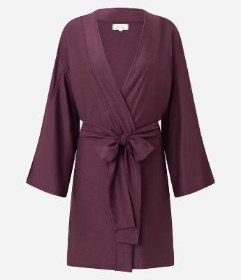 Robe Manga Longa em Viscolycra com Faixa