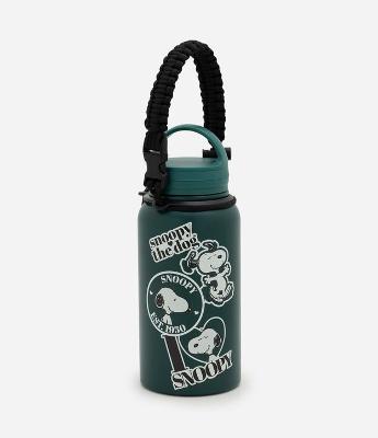 Garrafa Térmica com Alça e Estampa Snoopy 800ml