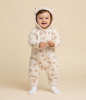 Macacão Bebê com Estampa Fullprint de Coelho – Tam RN a 18 Meses