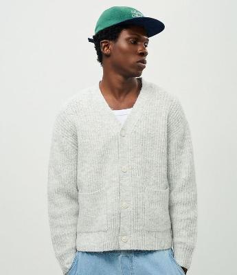Cardigan Boxy Listrado Gradiente
