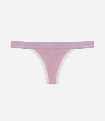 Calcinha String Fio em Viscose com Rendinha