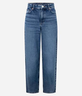 Calça Jeans Baggy com Cintura Média