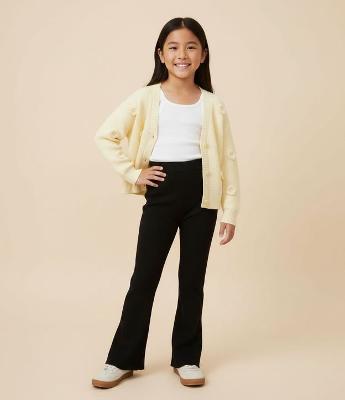 Calça Wide Leg em Tricô Leve - Tam 5 a 14 Anos
