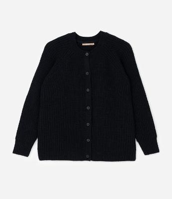 Cardigan Alongado em Tricô com Botões Curve & Plus Size