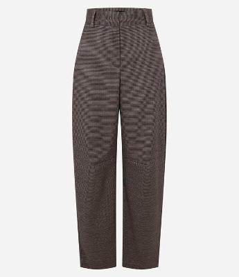 Calça Barrel Alfaiatada Xadrez