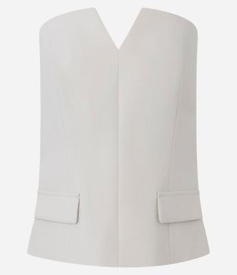 Blusa Tomara Que Caia Alfaiatada com Lapelas Frontais