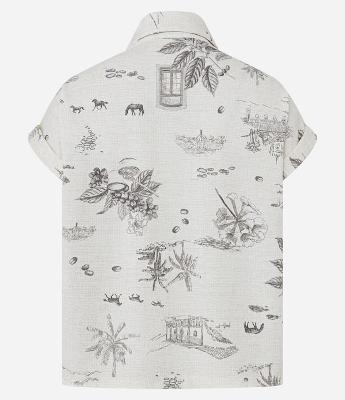Blusa com Abotoamento Frontal e Mangas Dobradas