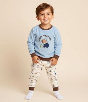 Pijama Infantil Longo com Estampa Capivara – Tam 2 a 6 Anos