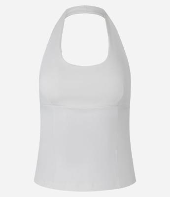 Blusa Frente Única em Ponto Roma com Laço nas Costas