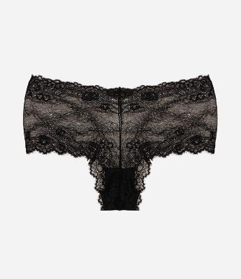 Calcinha Caleçon com Renda Aplicada Curve & Plus Size