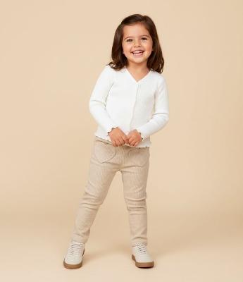 Calça Infantil em Veludo com Bolsos de Coração – Tam 1 a 6 Anos