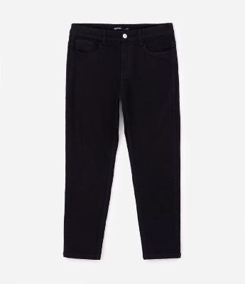 Calça Slim Cropped em Sarja