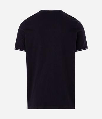 Camiseta Manga Curta com Detalhes Contrastantes