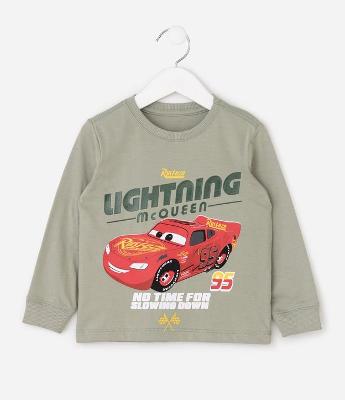 Camiseta Infantil Manga Longa Relâmpago McQueen – Tam 2 a 6 Anos