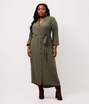 Vestido Midi Chemise com Cinto Faixa Curve & Plus Size