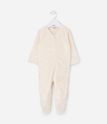 Macacão Bebê Plush com Pezinho - Tam 0 a 18 Meses