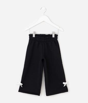 Calça Infantil Wide com Laço na Barra – Tam 1 a 6 Anos