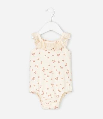 Body Infantil com Estampa Floral Liberty – Tam 0 a 18 Meses
