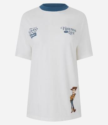 Camiseta Alongada em Algodão Estampa Toy Story