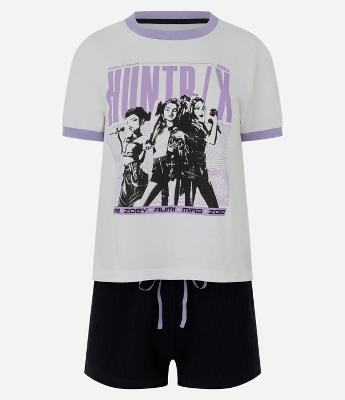 Pijama Curto com Estampa As Guerreiras K-Pop