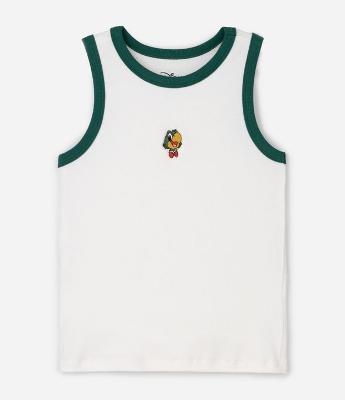 Regata Ribana Canelada com Bordado Zé Carioca Curve & Plus Size