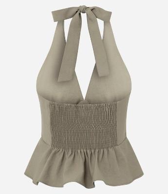 Blusa Frente Única Alfaiatada com Decote
