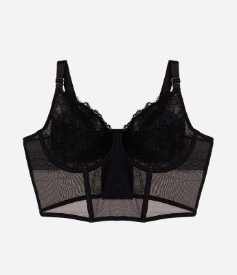 Sutiã Corset em Tule com Renda Curve & Plus Size