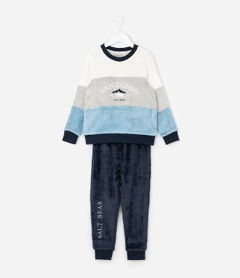 Pijama Infantil em Fleece Estampa San Diego - Tam 5 a 16 anos