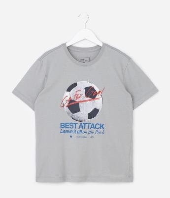 Camiseta Infantil Esportiva com Estampa Football Best Attack – Tam 5 a 14 Anos