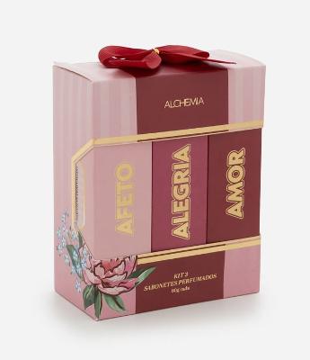 Kit 3 Sabonetes Perfumados Alchemia Afeto 80g