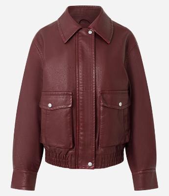 Jaqueta Oversized em PU com Bolso