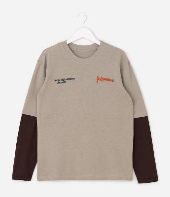 Camiseta Infantil com Estampa Montanha Patagonia – Tam 5 a 14 Anos