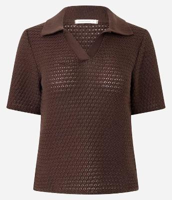 Blusa em Tricô com Gola Polo