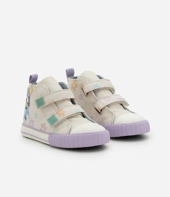 Tênis Infantil Abotinado com Estampa Bluey Floral – Tam 20 a 27