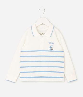 Polo Infantil Listrada com Estampa Bluey – Tam 2 a 6 Anos