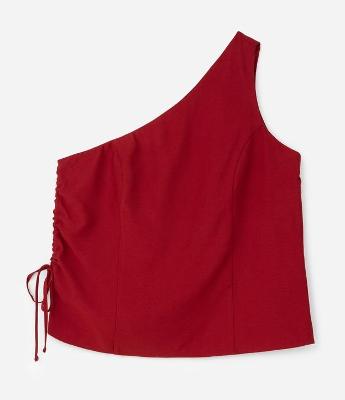 Regata Ombro Único com Amarração Lateral Curve & Plus Size