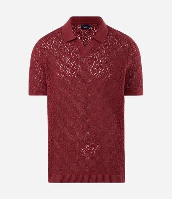 Camiseta Polo em Tricô com Textura Vazada Alceu Valença