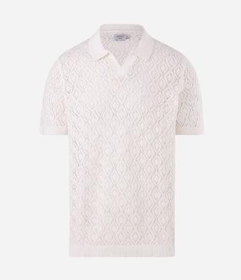 Camiseta Polo em Tricô com Textura Vazada Alceu Valença