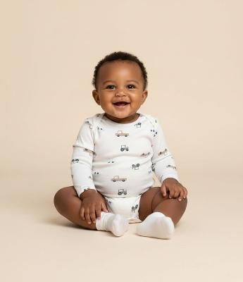 Body Infantil com Estampa Carrinhos – Tam 0 a 18 Meses
