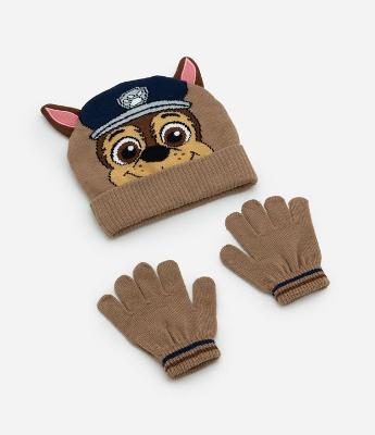 Kit 02 Infantil Gorro e Luvas Chase Patrulha Canina – Tam U