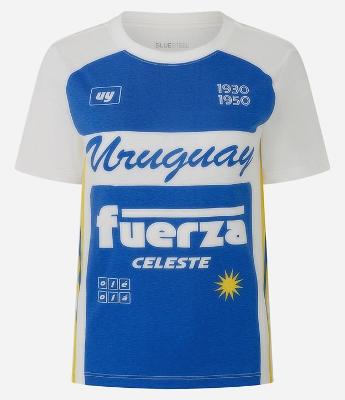 Camiseta em Algodão com Estampa Uruguay