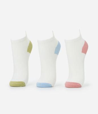 Kit 03 Meias Cano Baixo com Bordado Meninas Super Poderosas