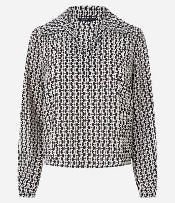 Blusa em Chiffon com Estampa Geométrica