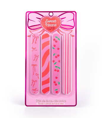 Kit Alchemia com 4 lixas de unhas Sweet Heart