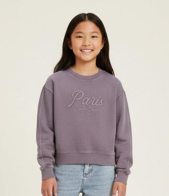 Casaco Infantil Relaxed com Lettering em Relevo – Tam 7 a 16 Anos